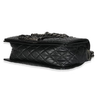 Chanel Black Lambskin Medium Enchained Boy Bag Handbag bv