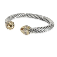 Cable Bracelet in 18k Yellow Gold/Sterling Silver 0.48 CTW