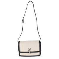 Black Leather Beige Canvas Medium Solferino