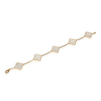 Alhambra Mother Of Pearl Bracelet in 18k Yellow Gold