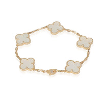 Alhambra Mother Of Pearl Bracelet in 18k Yellow Gold