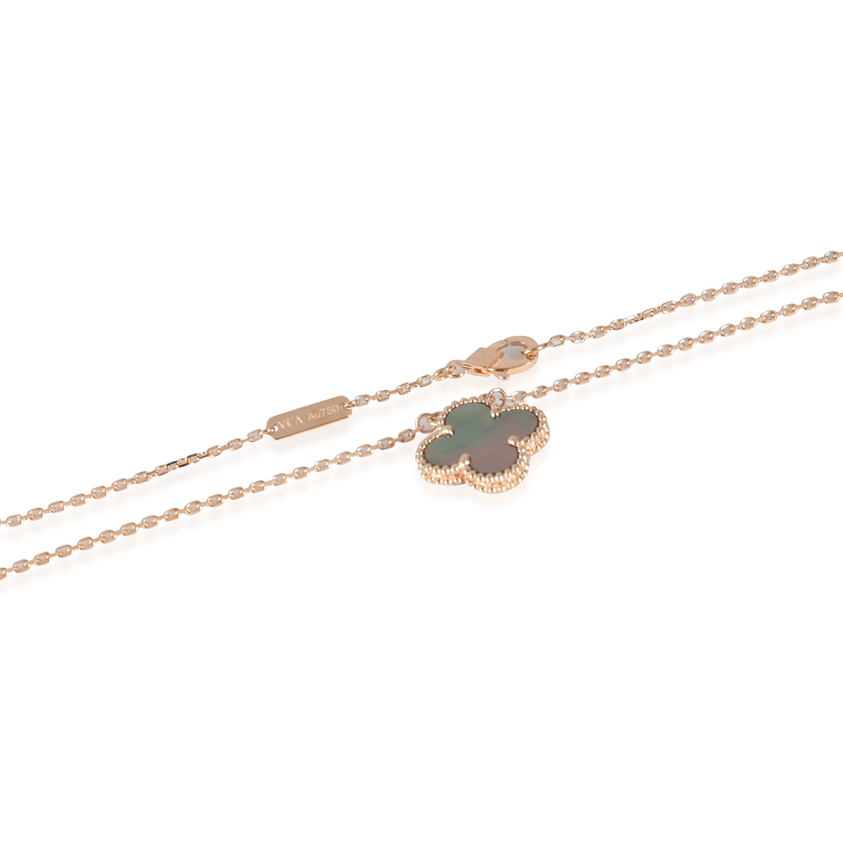 Alhambra Vintage Grey MOP Pendant in 18k Rose Gold