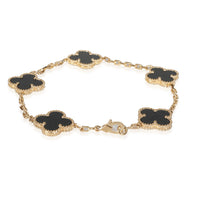 Vintage Alhambra Onyx  Bracelet in 18k Yellow Gold