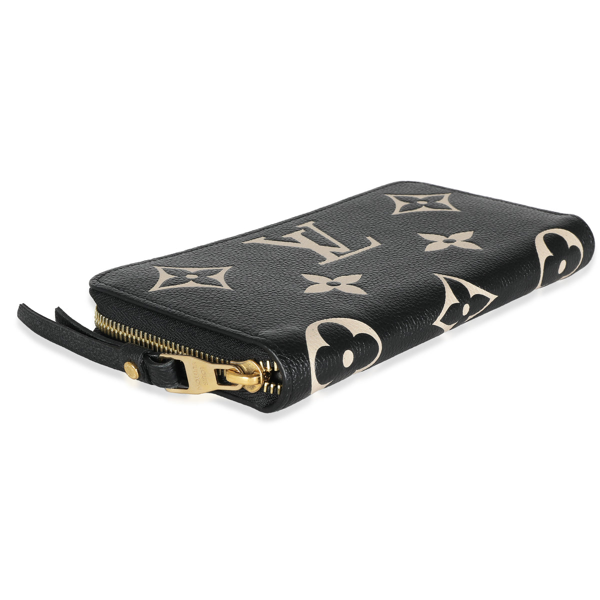 Beige Black Monogram Giant Empreinte Zippy Wallet