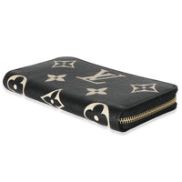 Beige Black Monogram Giant Empreinte Zippy Wallet