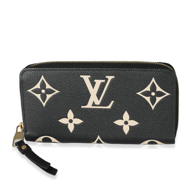 Beige Black Monogram Giant Empreinte Zippy Wallet