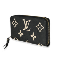 Beige Black Monogram Giant Empreinte Zippy Wallet