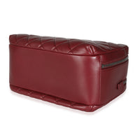 Burgundy Quilted Lambskin Medium Trendy CC Bowling Bag