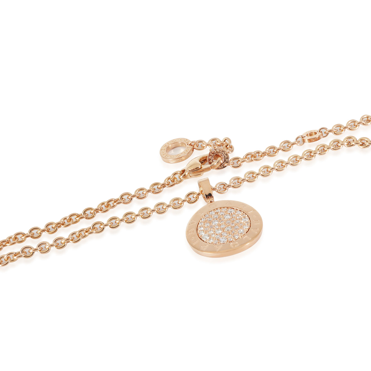 Bvlgari Diamond Pendant in 18K Rose Gold 0.62 CTW