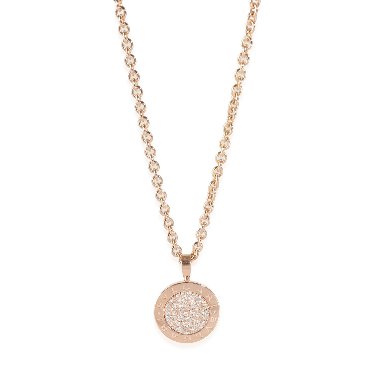 Bvlgari Diamond Pendant in 18K Rose Gold 0.62 CTW