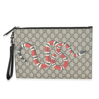 Beige GG Supreme Canvas Kingsnake Pouch