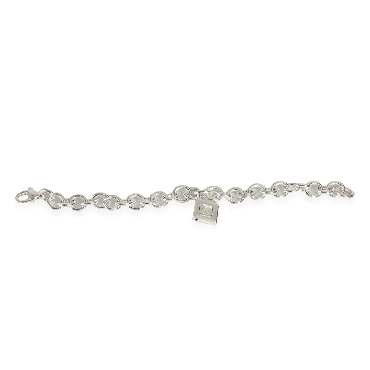 Q Lock Charm Bracelet in  Sterling Silver