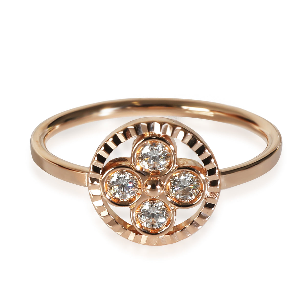 Sum Blossom Ring With Diamonds in 18KT Rose Gold 0.20 CTW