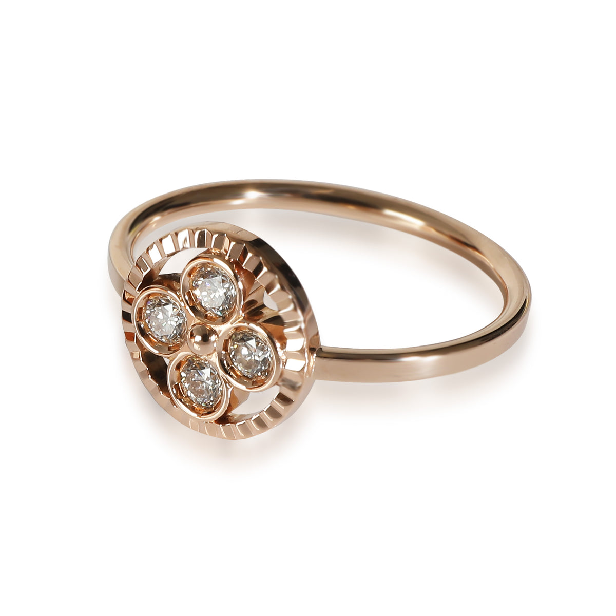 Sum Blossom Ring With Diamonds in 18KT Rose Gold 0.20 CTW