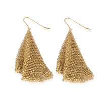 Elsa Peretti Mesh Scarf Earrings Small Model  (Yellow Gold)