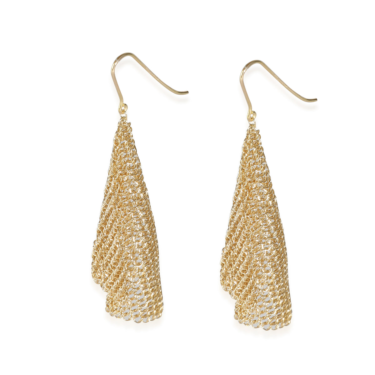 Elsa Peretti Mesh Scarf Earrings Small Model  (Yellow Gold)