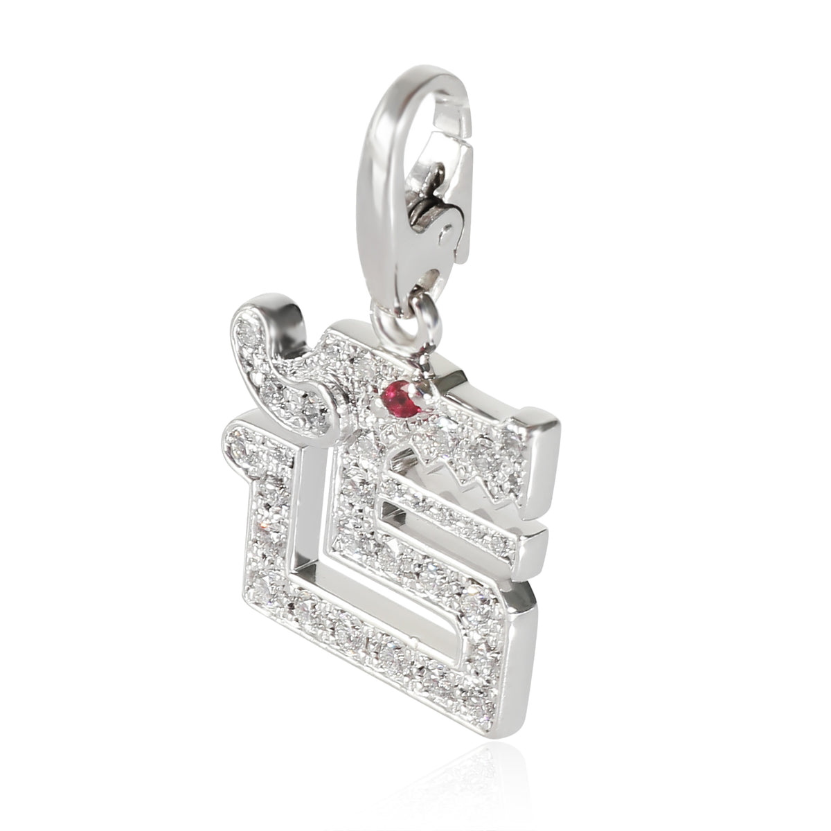 Le Baiser du Dragon Charm (White Gold)