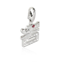 Le Baiser du Dragon Charm (White Gold)