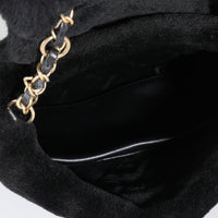 Chanel Black Quilted Shearling Paris Hamburg Small Backpack Handbag ad1