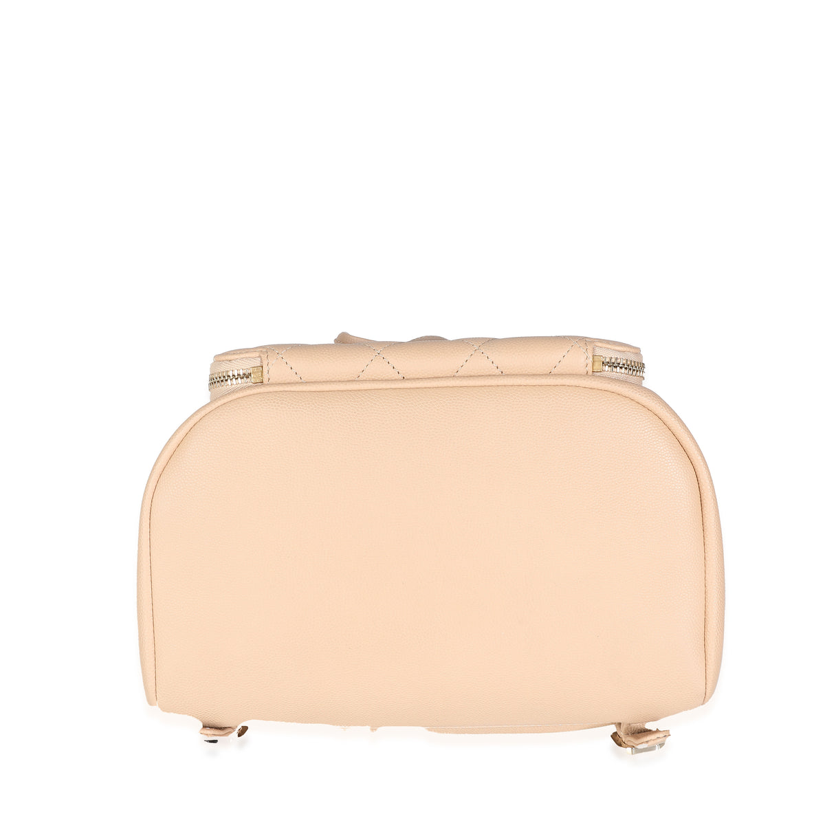 Chanel Beige Quilted Caviar Business Affinity Backpack Handbag box