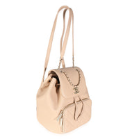 Chanel Beige Quilted Caviar Business Affinity Backpack Handbag pv