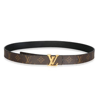 Black Monogram Canvas Reversible LV Initiales 30mm 95/38