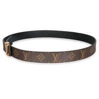 Black Monogram Canvas Reversible LV Initiales 30mm 95/38