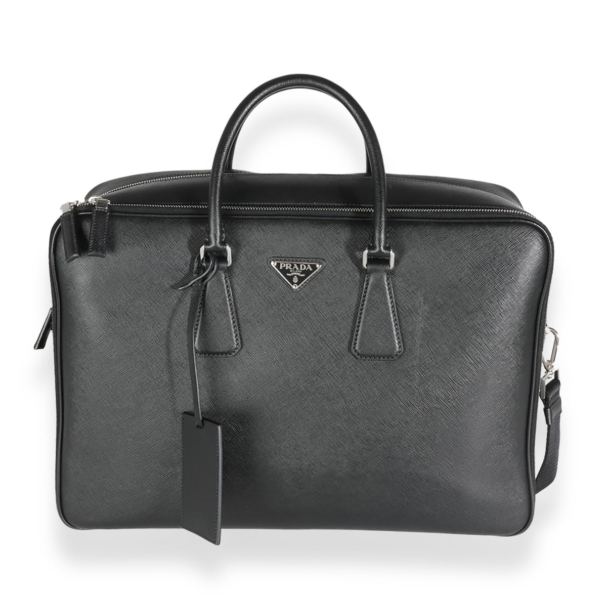 Black Saffiano Leather Briefcase