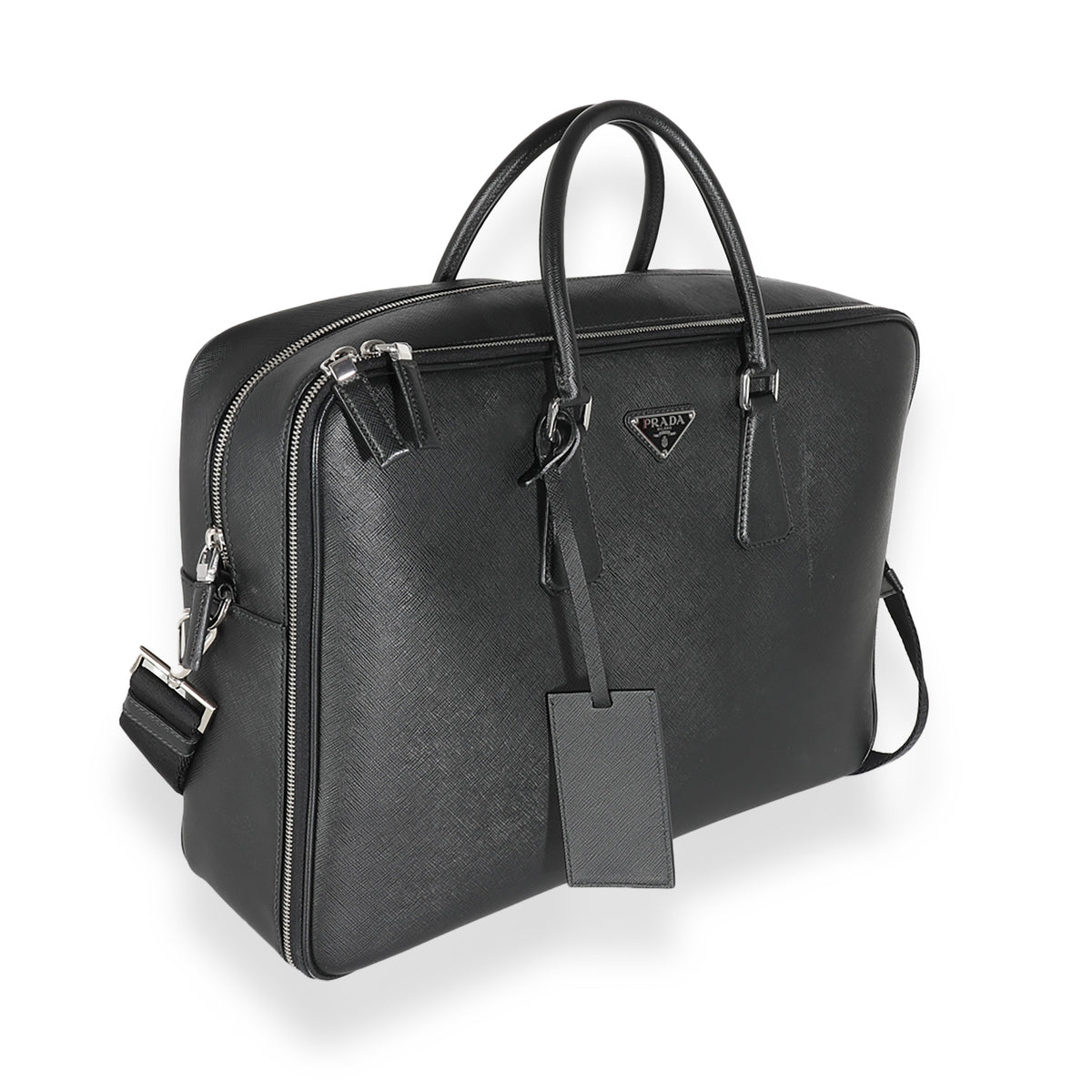 Black Saffiano Leather Briefcase