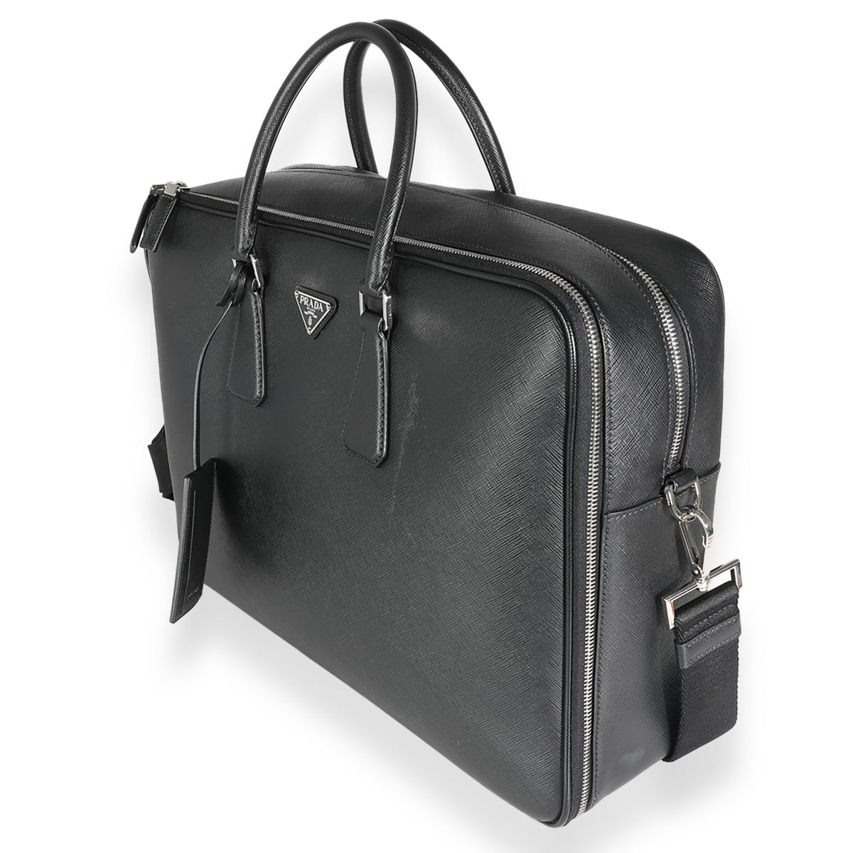 Black Saffiano Leather Briefcase