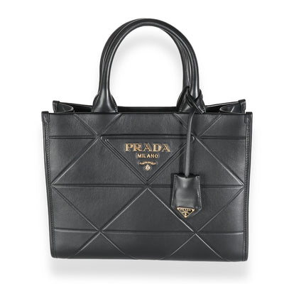 Black Soft Calfskin Small Symbole Tote