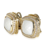 Albion Agate Earrings in 18k Yellow Gold 0.4 CTW