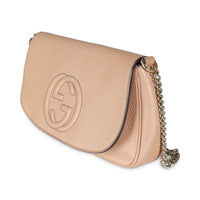 Beige Leather Medium Soho Chain Crossbody