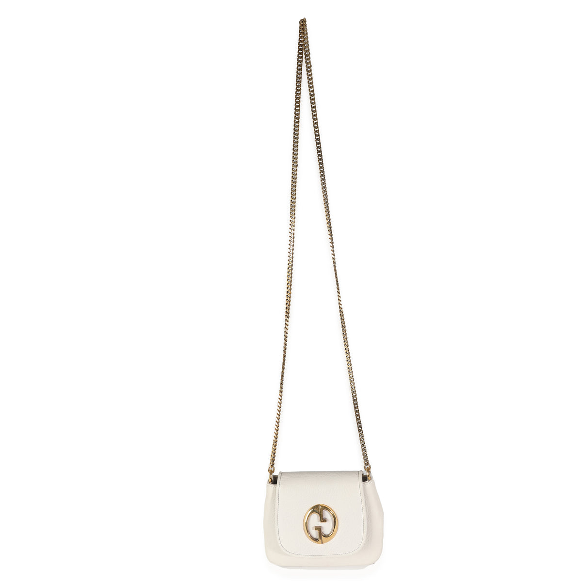 White Pebbled Calfskin Small 1973 Chain Bag