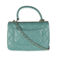 Green Quilted Lambskin Small Trendy CC Dual Handle Flap Bag