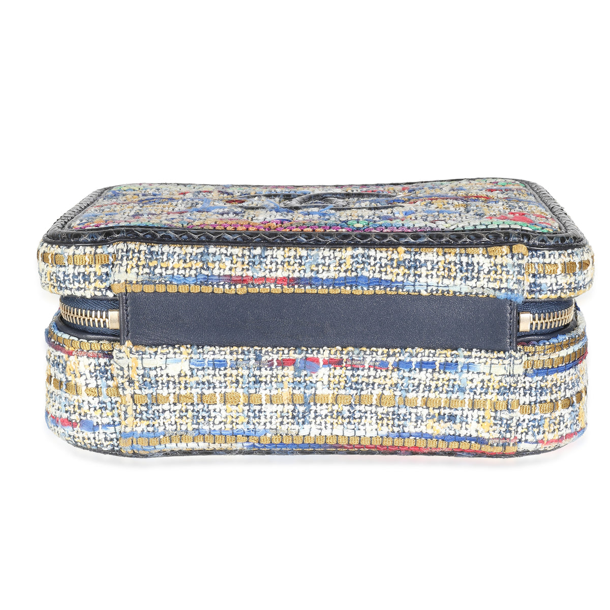 Multicolour Tweed Snakeskin Medium Filigree Vanity Case