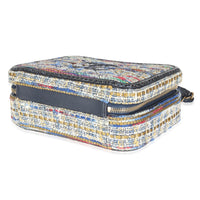 Multicolour Tweed Snakeskin Medium Filigree Vanity Case