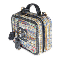 Multicolour Tweed Snakeskin Medium Filigree Vanity Case