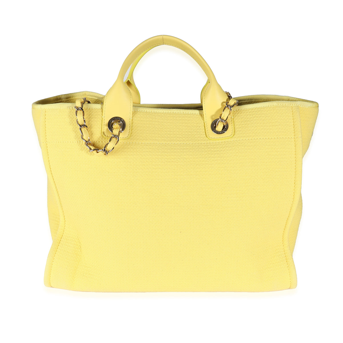 Yellow Mixed Fibers Medium Deauville Tote