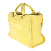 Yellow Mixed Fibers Medium Deauville Tote