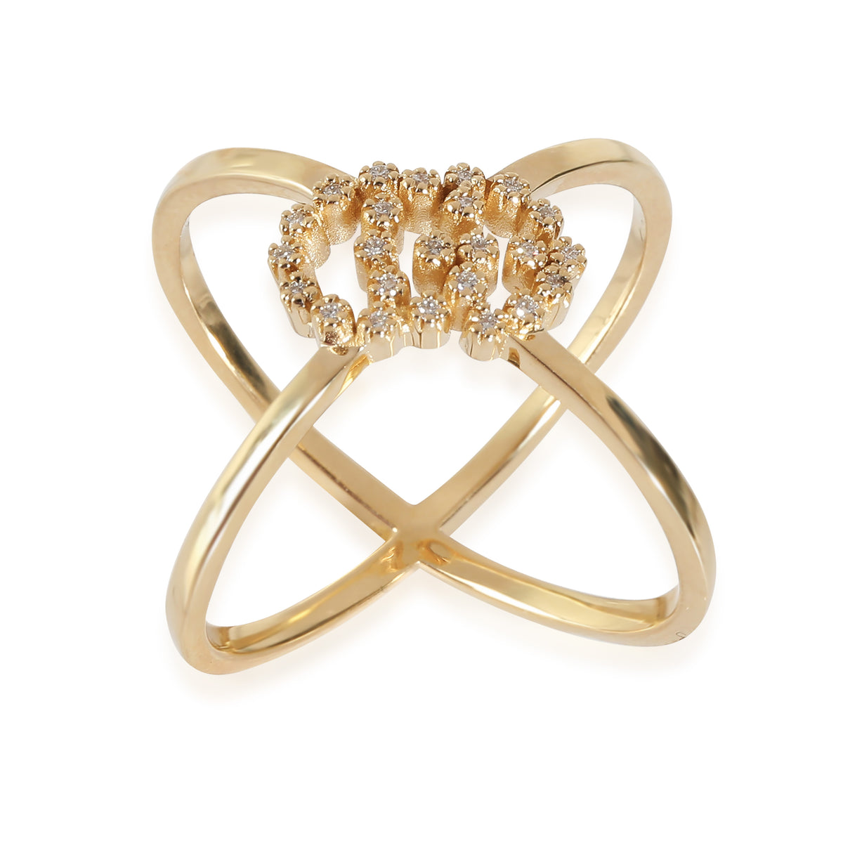 Running GG Diamond Ring in 18k Yellow Gold 0.07 CTW