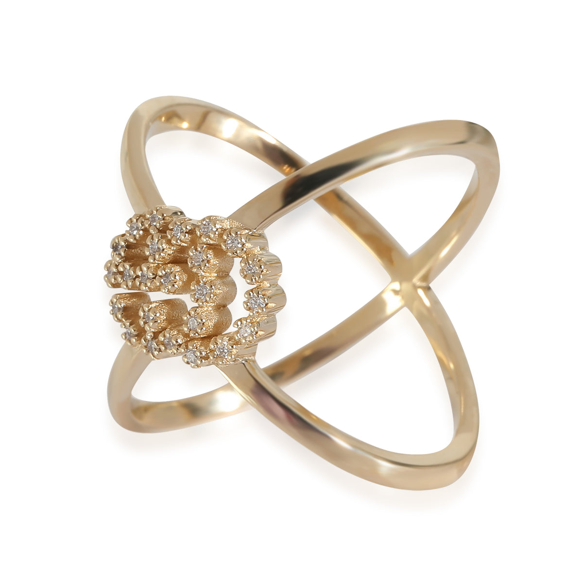 Running GG Diamond Ring in 18k Yellow Gold 0.07 CTW