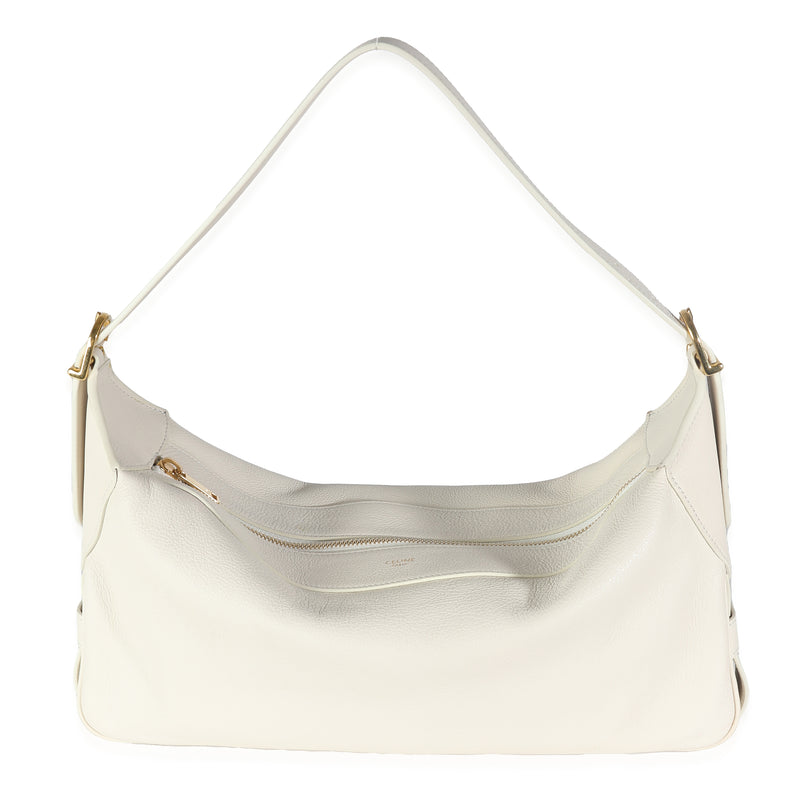 Celine White Supple Calfskin Medium Romy Handbag fv