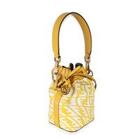 x Sarah Coleman Mimosa Glazed Canvas FF Vertigo Mon Tresor Bucket Bag