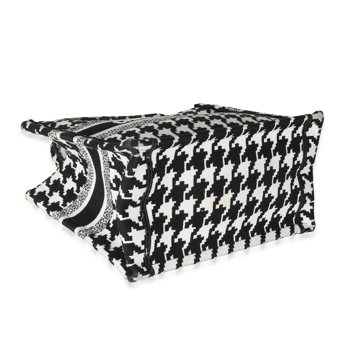 Black White Houndstooth Small Book Tote