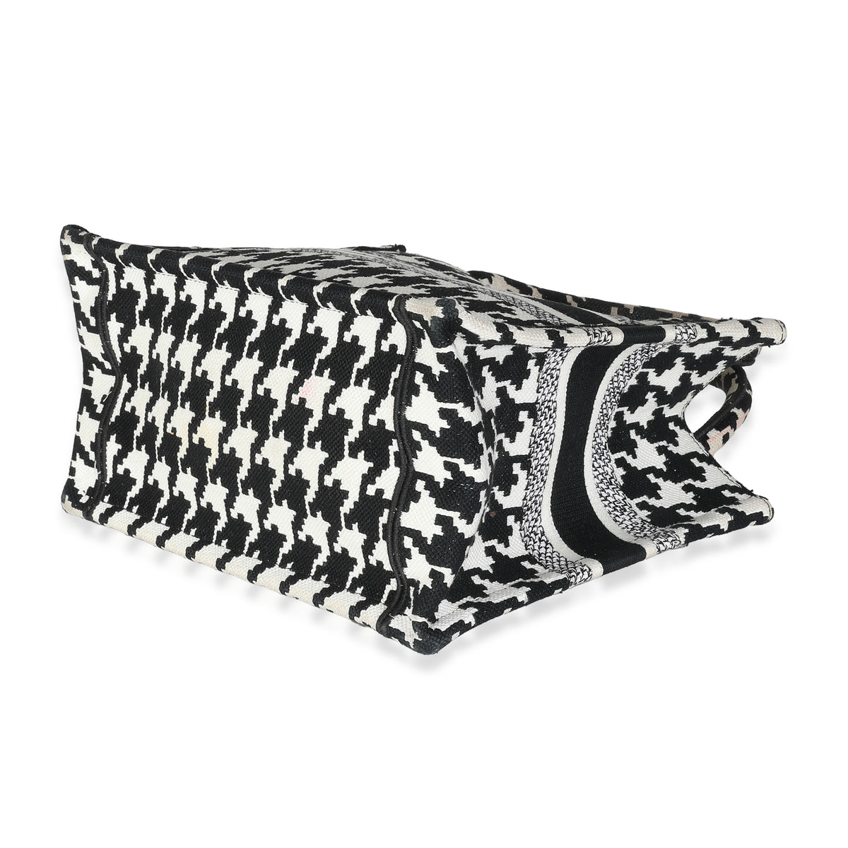 Black White Houndstooth Small Book Tote