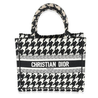 Black White Houndstooth Small Book Tote