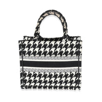 Black White Houndstooth Small Book Tote