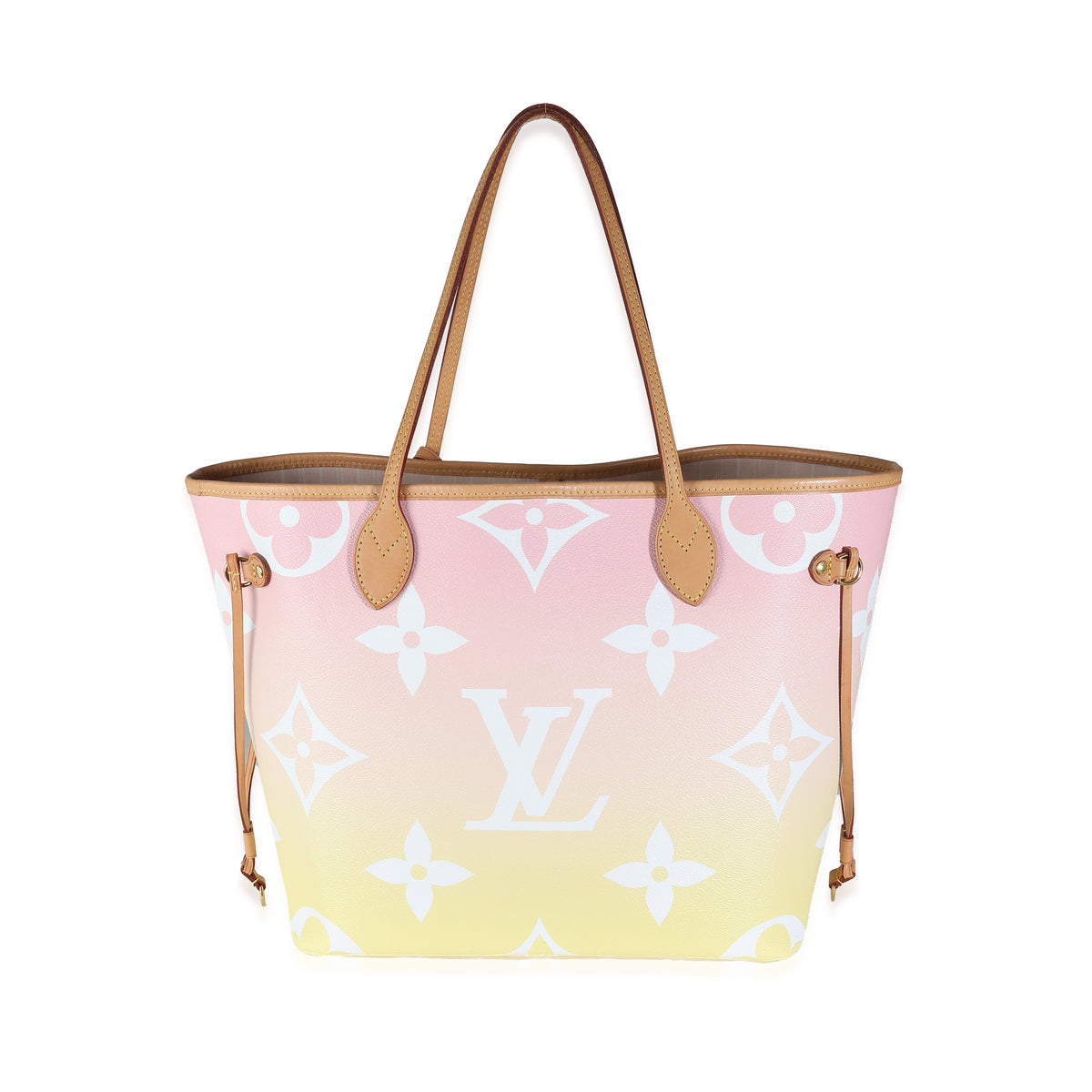 Pink Monogram Giant Canvas By The Pool Neverfull MM