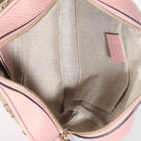 Pink Dollar Calfskin GG Canvas Mini Bree Messenger